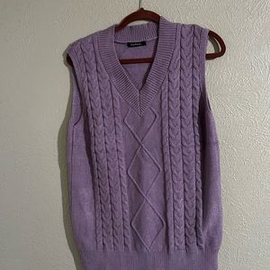 Cable knitting vest size M